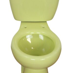 Round Mexican Talavera Toilet Yellow Light