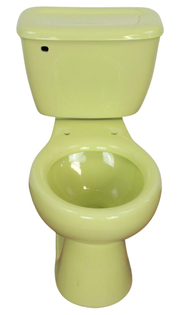 Round Mexican Talavera Toilet Yellow Light