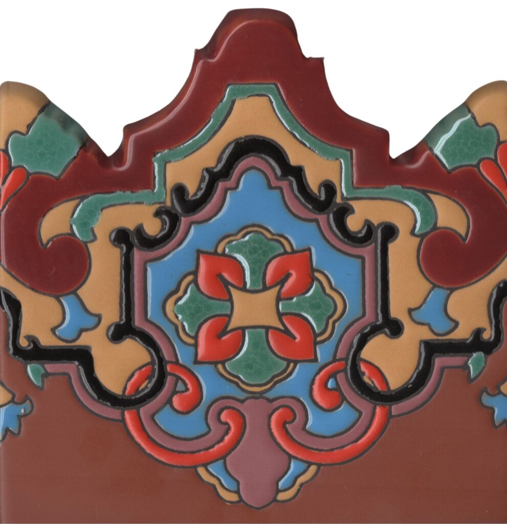 Ceramic High Relief Border Tile Plaquet Antonio