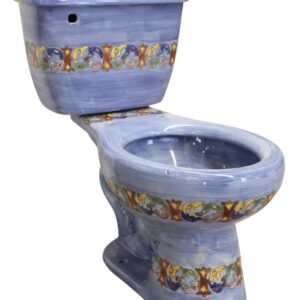 Round Mexican Talavera Toilet Chautla