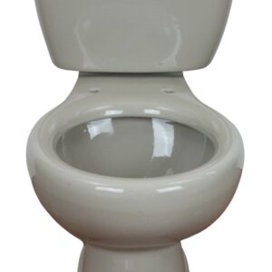 Round Mexican Talavera Toilet Gray Light