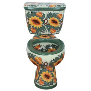 Elongated Comfort Height Toilet Girasoles Marfil