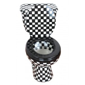 Round Mexican Talavera Toilet Chess