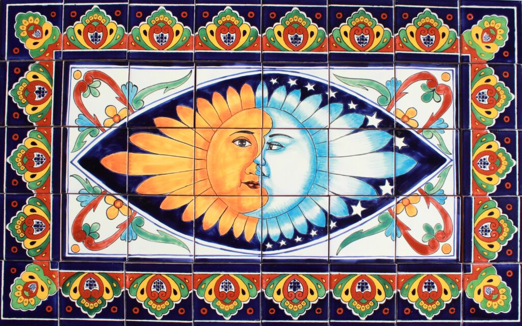 Mexican Talavera Mural Eclipse 2