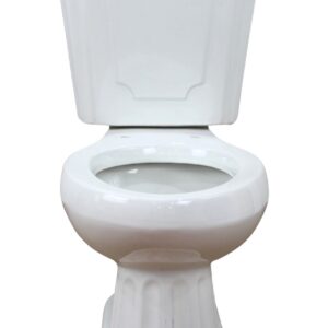Roman Style Elongated Toilet Pure White