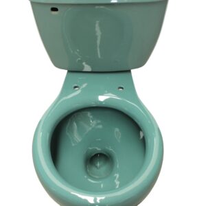 Round Mexican Talavera Toilet Verde Mar