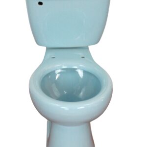 Round Mexican Talavera Toilet Azul Nube