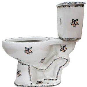 Elongated Comfort Height Toilet Flowers 4