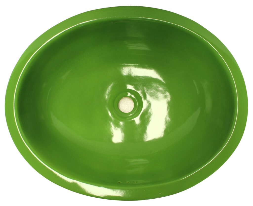 Mexican Talavera Sink Oval Verde Lima