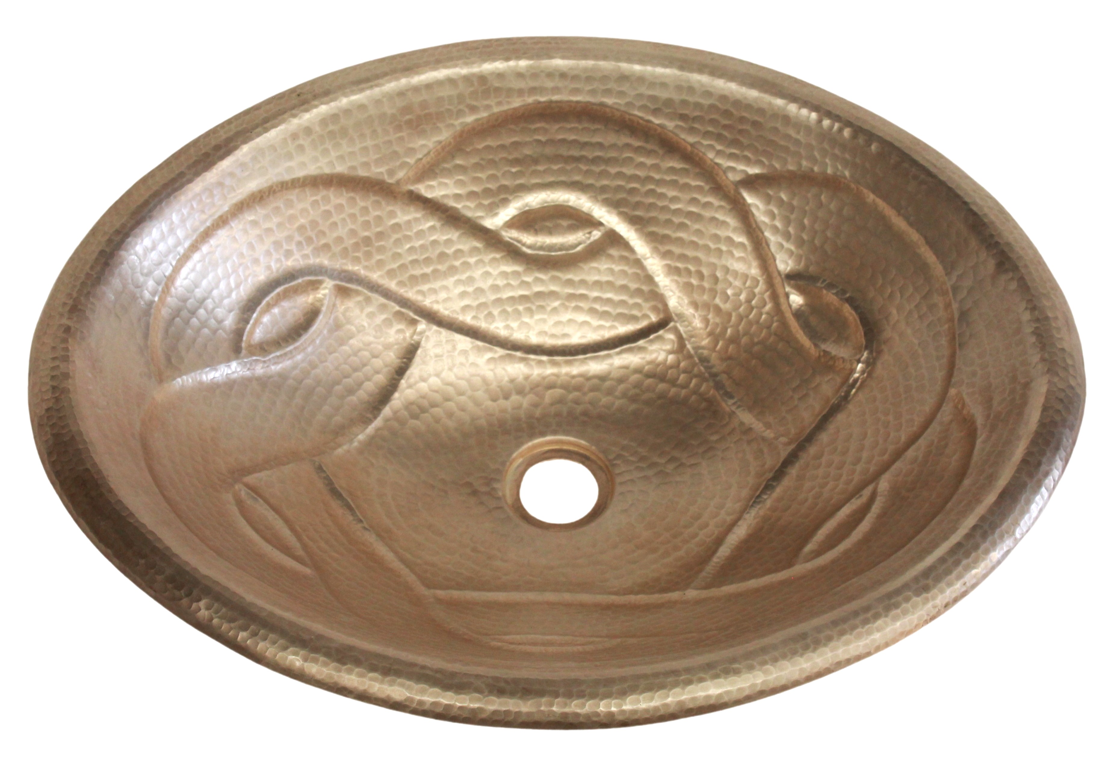 Copper Drop in Sink Oval Silver Infinity 2