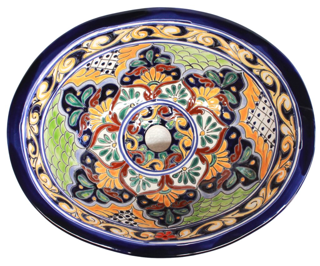 Mexican Talavera Sink Oval Hidalgo
