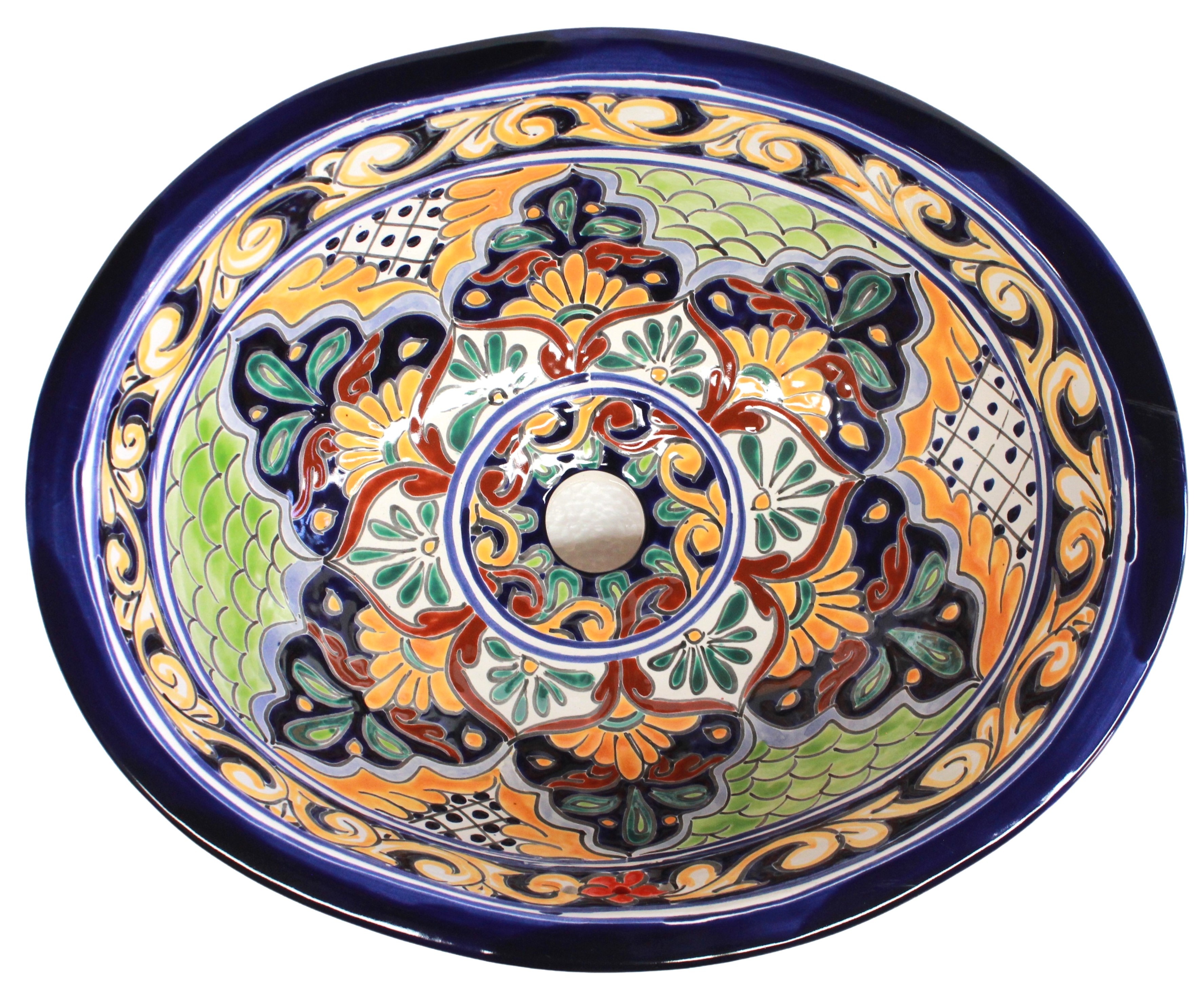 Mexican Talavera Sink Oval Hidalgo