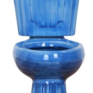 Roman Style Elongated Toilet Blue Washed