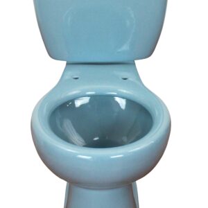 Round Mexican Talavera Toilet Holanda Azul