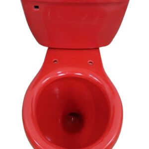 Round Mexican Talavera Toilet Rojo