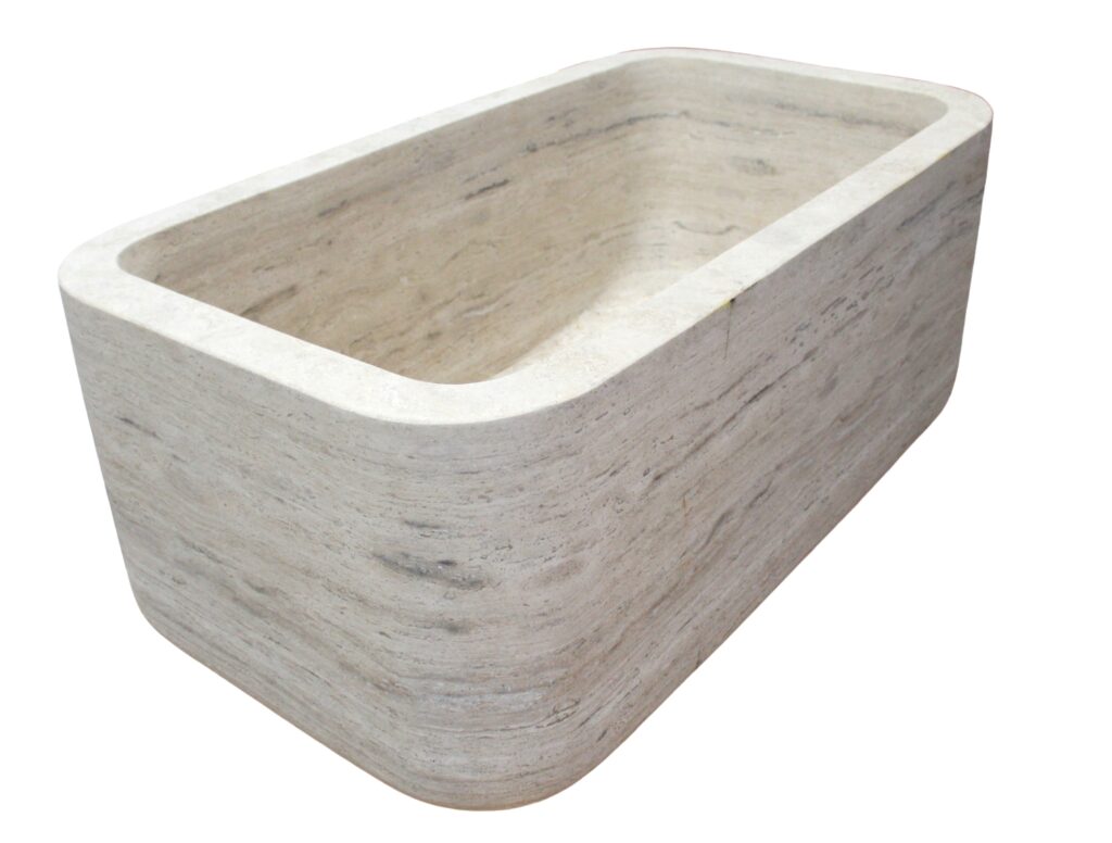 Marble Travertine Bathtub Rectangular - Nuria -