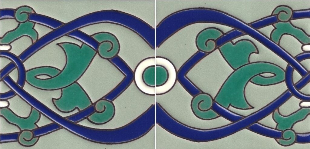 Ceramic High Relief Border Tile Garabato
