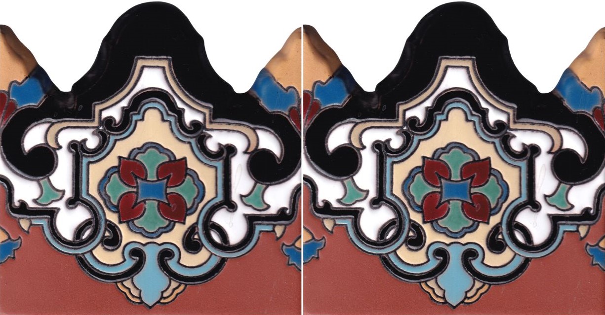Ceramic High Relief Border Tile Plaquet Cosio 2