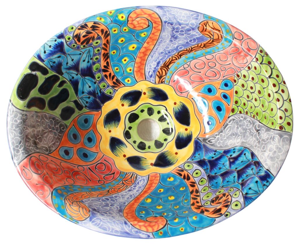 Mexican Talavera Sink Oval Alebrije