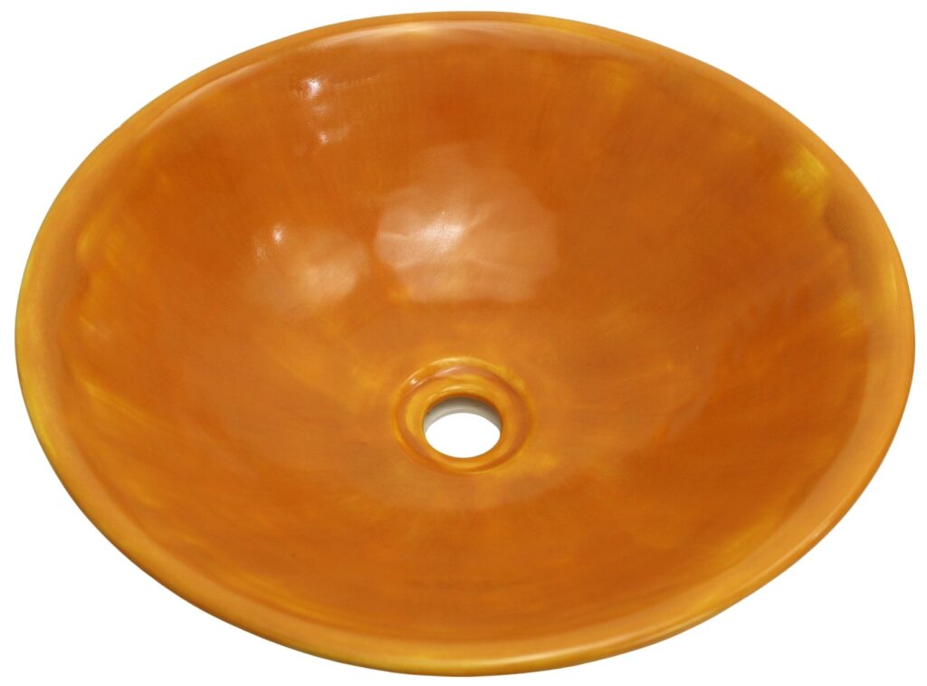 Mexican Talavera Vessel Sink Amarillo Washed