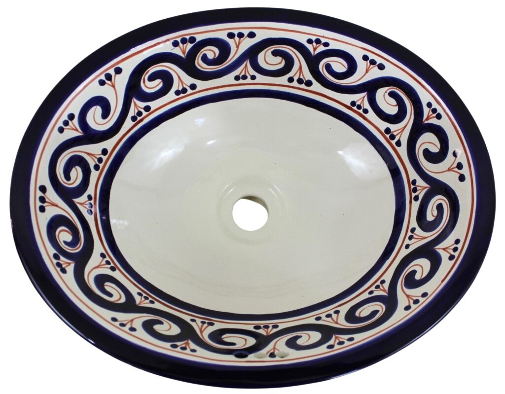 Mexican Talavera Sink Oval LM-28-A