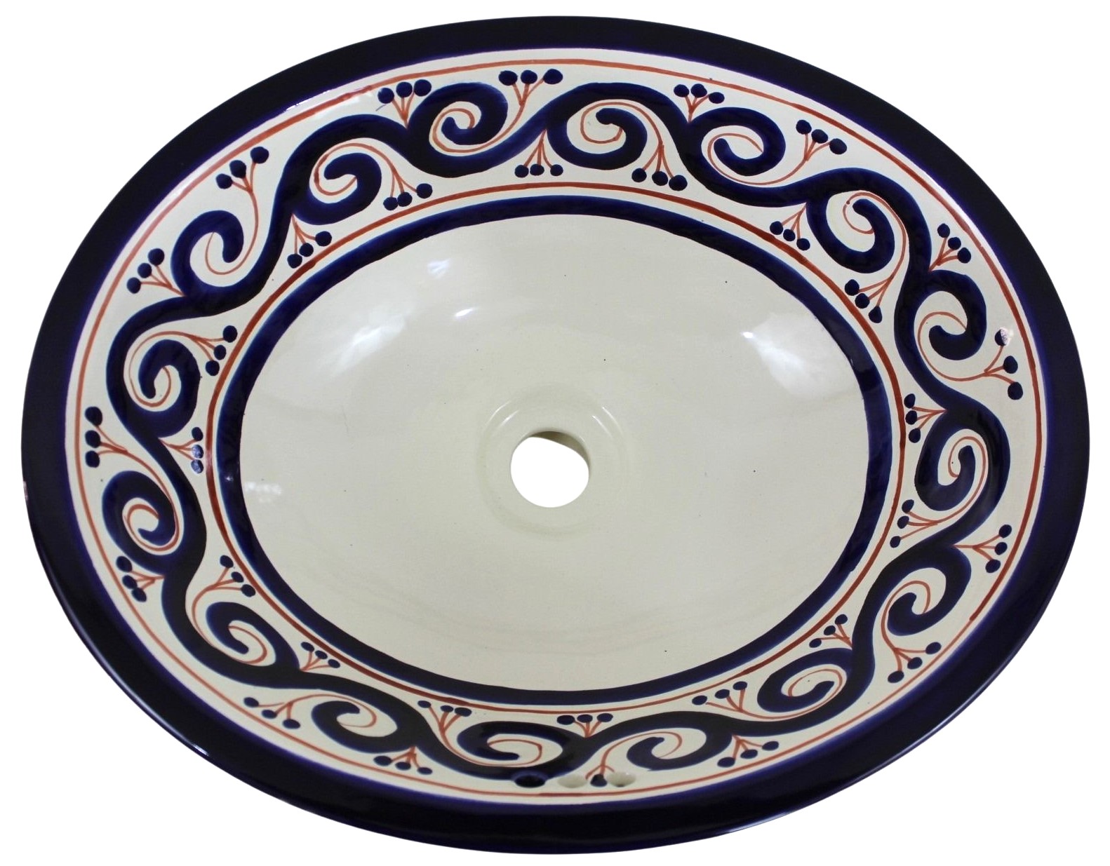 Mexican Talavera Sink Oval LM-28-A